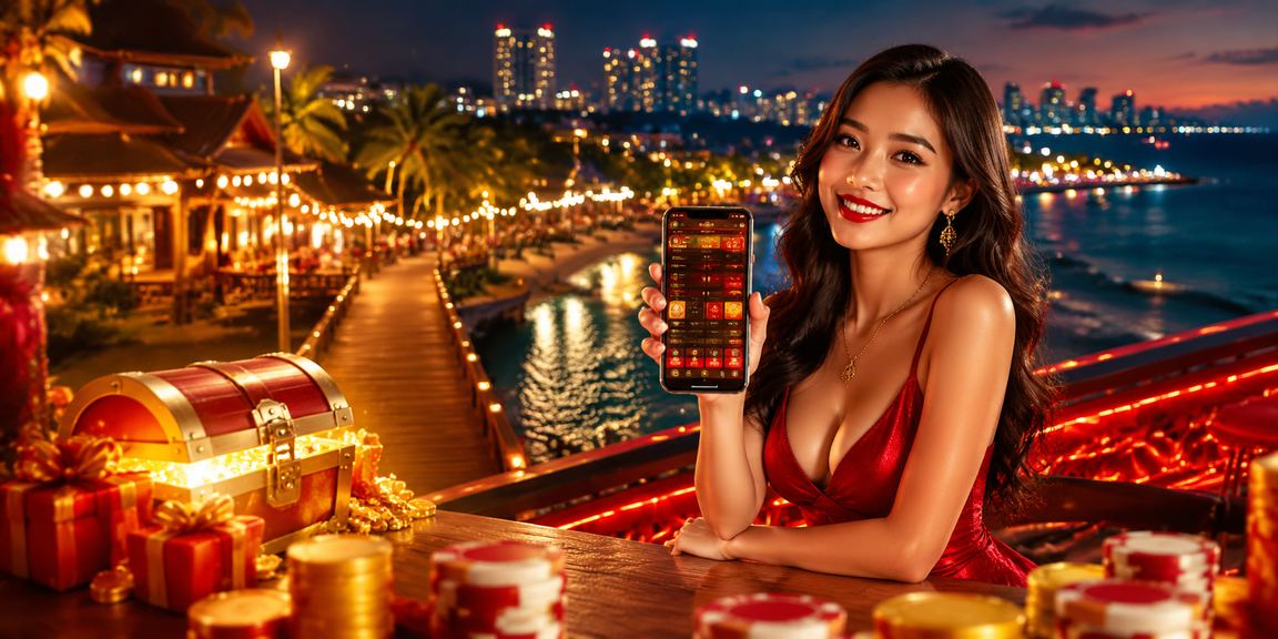 Người chơi sử dụng điện thoại tham gia casino tại bãi biển Phú Quốc